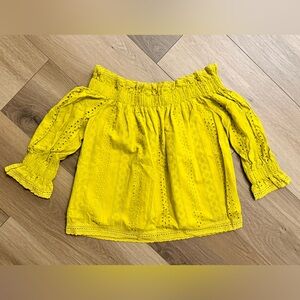 Endless Rose Off Shoulder Floral Eyelet Blouse- S